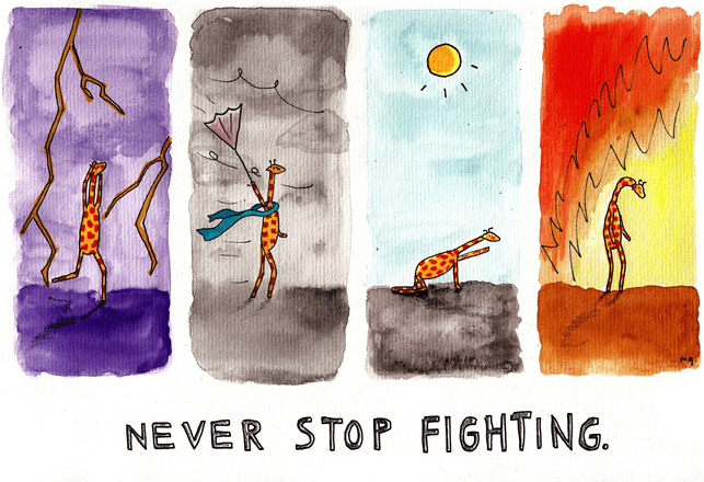 Never stop fighting